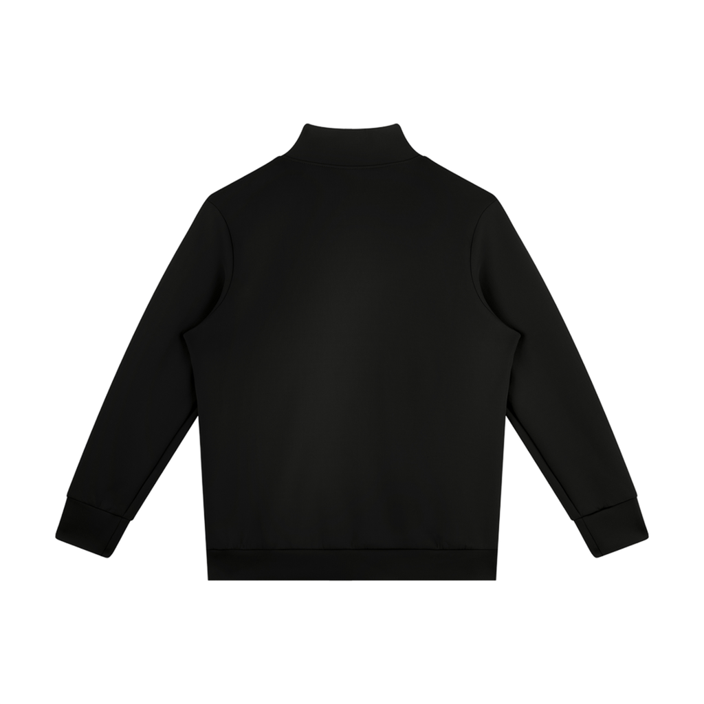 Back view of the black Men’s Performance Half-Zip on a white background