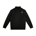 Front view of the black Men’s Performance Half-Zip on a white background
